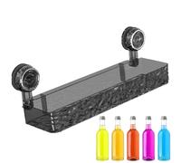 Gâteau de rangement de tasse d'aspiration : étagère rectangulaire sans souffle, organisateur de douche | Support de plan de travail imperméable avec poignée de montage mural pour salle de bain
