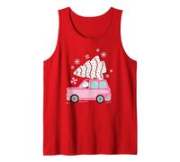 Gâteau de Sapin de Noël Père Noël rétro Voiture Tis la Saison Débardeur