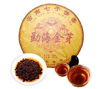 Gâteau de thé Puer au thé Pu Erh mûr Menghai Golden Bud Fermenté 357g Thé Noir Yunnan