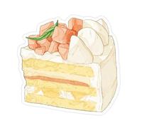 Gâteau dessert Note collante Série Sweet Station, Peach, A | Joli bloc-notes adhésif, bloc-notes adhésif pour fournitures scolaires et de bureau, facile à écrire