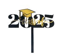 Gâteau étudiant 2025 - Diplômes 2025 Cupcake Toppers | Bâtons de chewing-gum acrylique gadgets de photographie pour l'école maternelle université rentrée scolaire