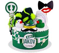 Gâteau gâteau/Pampers Couches > cadeau pour bébé garçon dans un beau vert ton//Cadeau pour la naissance, baptême, baby party//Cadeau Original et Pratique Pour Bébé