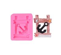 Gâteau phare frontière moule en silicone moule voilier fondant moule réfrigérateur autocollant décoration outil moule à gâteau ornement résine profonde silicone