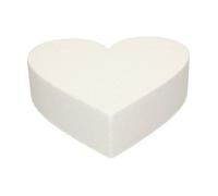 GÂTEAU POLYSTYRÈNE COEUR 25CM BLANC