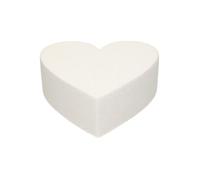 FunCakes Gâteau polystyrène cœur réutilisable pour décoration Ø20 cm x 7 cm Blanc