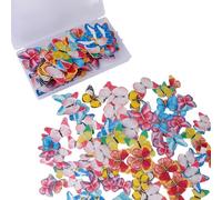 Gâteau Topper Papillon - Asudaro 120/320 Pièces Décorations Comestibles Gâteaux Papillon, Papier Riz Gluant Coloré Décoration Petit Gâteau Papillon,Pour Décoratif Gateau,Mariage, Anniversaire