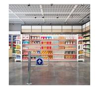 GateOneWay à fermeture automatique pour contrôle d'accès au marché et à l'entrepôt, 90 cm de large, idéal pour les entrées de magasins et les cours, solution de sécurité extérieure