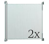 Gaterol Active Lite Blanc (pack de deux) - Barrière de sécurité store extensible pour escalier et porte jusqu’à 140 cm de couverture