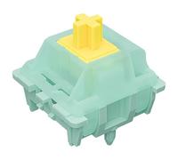Gateron Jade Series Goldenrod Lot de 108 commutateurs de clavier pré-lubrifiés à DEL RVB linéaire 5 broches 55gf pour clavier de jeu mécanique Jaune