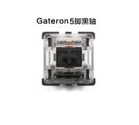 Gateron-Joli 5 broches avec boîtier transparent,bleu,rouge,noir,marron,vert,blanc,jaune,clavier mécanique,compatible Cherry MX - Type 5PIN Black Switch-10PCS