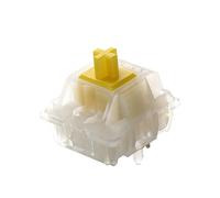GATERON Lot de 110 commutateurs de clavier Pro KS-3X1 linéaire RVB LED pré-lubrifiés à 5 broches pour clavier mécanique MX Jaune laiteux