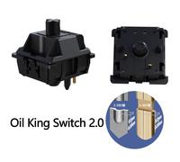 Gateron-Poignée linéaire autolubrifiante pour clavier mécanique,commutateur 173 King 2.0,broche à trois couches,accessoires noirs,55gf - Type 2.0 Oil king switch-110pcs