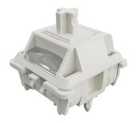 Gateron Smoothie Lot de 108 commutateurs de clavier pour clavier de jeu mécanique, linéaire 40 gf, 5 broches, pré-lubrifié en usine, 22 mm, double étape, ressort RVB, LED, POM, blanc