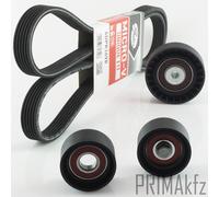 Gates Courroie 6DPK1698 + Jeu de Rouleaux pour BMW 1er E81 E87 3er E90 E91 E92