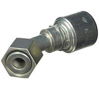 Gates Fluid Power 7104-2217-5 10 G10fforx45 Megacrimp SAE Plat visage Joint torique, courts, goutte. femelle, 45 ° Swept Coude