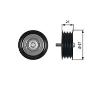 GATES T36438 Galet enrouleur de courroie d'accessoire