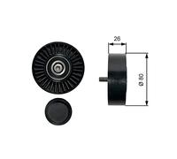 GATES Galet enrouleur de courroie d'accessoire Poulie renvoi T36452