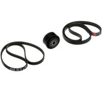 Gates Courroies trapézoïdales à nervures K053PK738 Caoutchouc – Compatible RENAULT Clio II, Kangoo I