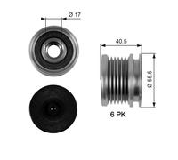GATES OAP7040 Poulie roue libre, alternateur pour FORD,SEAT,VW