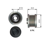 GATES OAP7218 Poulie roue libre, alternateur pour MAZDA