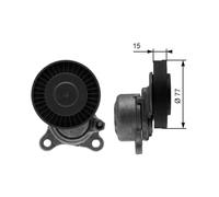 Gates Galet tendeur T38441 DriveAlign – Poulie de courroie d'accessoire