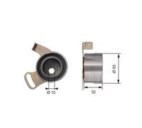 GATES T41168 Poulie-tendeur, courroie de distribution pour ROVER