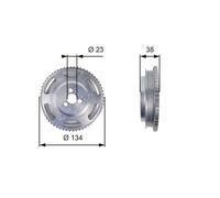 GATES TVD1070 Poulie, vilebrequin pour FIAT,LANCIA,ZASTAVA