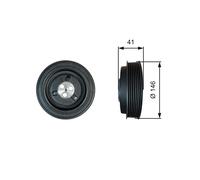 GATES TVD1134 Poulie, vilebrequin pour FORD