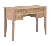 Gatherant Table de bureau en bois de qualité supérieure avec grand espace de rangement pour bureau et bureau à domicile, table de travail marron de 109,5 x 45 x 77,5 cm, idéale pour l'apprentissage