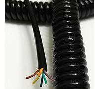 GatherTOOL 1Pc câble en Spirale Automobile câble en Spirale électrostatique 6 noyaux/8 noyaux câble en Spirale de Fil de cuivre Nu torsadé for Machines-Outils CNC