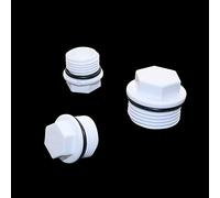 GatherTOOL 6 pcs 1/2, 3/4,1 Pouce mâle Filetage mâle Bouchon PVC Pipe Standard Standard Bouchon de Tuyau Tube Tube Tube End Casquettes Accessoires de plomberie (Thread Specification : 3/4")