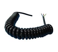 GatherTOOL Fil de câble en Spirale à Ressort en PU 2 noyaux/3/4 noyaux 18 AWG 17/15/ 13Awg câble d'alimentation Extensible 1/2/ 3/4/ 5 mètres (Size : Stretch2meter, Color : 3 Core 15AWG)