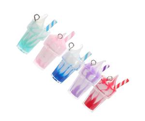 GATHINESS 10 Pièces Breloques en Résine Forme Tasse de Glace Soi-même pour Décoration Bijoux Boucle Suspendue, Design Unique et Délicat, pour Créations DIY