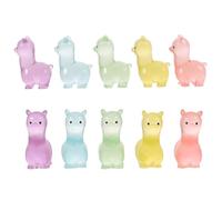 GATHINESS 10 Pièces Figurine D'alpaga en Résine Lumineuse pour Décoration de Balcon Détails Réalistes et Finition Colorée Vibrante, pour Mini-Jardins et Maisons de Poupées