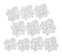 GATHINESS 10 Pièces Pochoirs de Peinture pour Visage Réutilisables en Plastique Blanc, Faciles à Utiliser, Motifs Variés pour Maquillage de Fête, pour Halloween et Événements de Noël