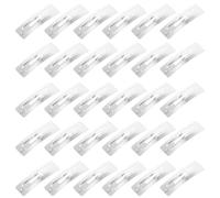 GATHINESS 100 Pièces Barrette à Cheveux Rectangulaire en Fer Argenté, Clip Solide Possibilité D'ajout D'accessoires, Style Simple pour Coiffure Créative au Nouvel An