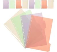 GATHINESS 12 Ensembles Intercalaires pour Cahier Onglets du Bloc-notes A5 Pp Marron Indexation Séparation des Documents Cahier pour Rapports et Dossiers à Spirale