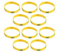 GATHINESS 12 Pièces Bracelet Silicone avec Drapeau Coupe du Monde Bracelet Caoutchouc Confortable et Résistant Accessoire pour Supporter les Événements Sportifs