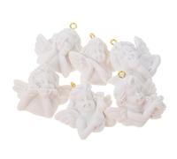 GATHINESS 12 Pièces Figurines Miniatures D'anges en Résine, Breloques Décoratives Soi-même, Blanc, Légères et Réutilisables, pour Coque de Téléphone et Boucles D'oreilles