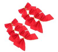 GATHINESS 12 Pièces Lot de Set de Décorations de Noël à Suspendre en Velours Rouge de Nœud pour Sapin, Décoration Délicate et Festive pour Noël et Autres Lieux Décoratifs Plusieurs styles