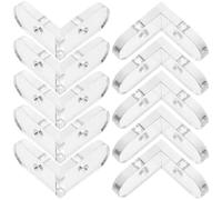 GATHINESS 15pièces Équerres Angle Transparentes Acrylique Type Fixation Solide pour Boîtes Pratiques et Démontables Supports Clairs pour Rangement et Présentation