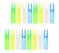 GATHINESS 16pcs Queue de Rechange Encoche pour Flèches Plastique Solide Non Déformable pour Amis Passionnés de Tir à l'arc