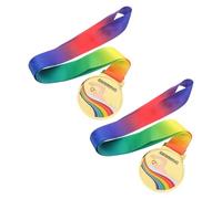GATHINESS 2 Médailles en Alliage de Zinc Or Rubans de Cou Inclus pour Garçon et Filles, Prix de Participation Natation Souvenirs Inoubliables pour Cérémonie de Récompense
