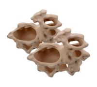 GATHINESS 2 Pièces Abri pour Aquarium en Céramique Beige, Forme Roche, | Betta et Poissons, Bassins D’eau Douce ou Salée, Cachette Sûre, Aspect , Nettoyage Facile