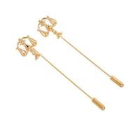 GATHINESS 2 Pièces Broche Balance en Alliage Doré Élégante pour Professionnels du Droit, Accessoire Délicat et Polyvalent pour Robes et Chemises, Symbole de Justice Noël