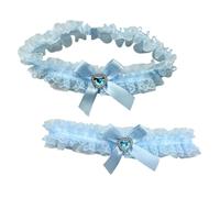 GATHINESS 2 Pièces Jarretelle Élastique en Polyester Dentelle Élégante pour Femmes, Confortable et Antidérapante, pour Cérémonie D'église ou Soirée de Mariage