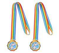 GATHINESS 2 Pièces Médaille pour Compétitions Sportives Design Élégant Prix en Alliage de Zinc Or, Taille Portable Encourage la Participation des Jeunes et Événements Scolaires