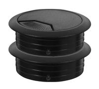 GATHINESS 2 Pièces Passe-câble Rond Noir en Plastique ABS, Trous Pré-percés | Organisation Discrète des Fils, Surface Lisse, Installation Facile, Adapté aux Câbles Ethernet et USB, Espace de Travail Plus