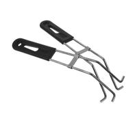 GATHINESS 2 Pièces Poignée de Friteuse Poignée de Panier à Frire en Acier Inoxydable et Plastique, Noire, Compatible, Cuisine Domestique et Cuisines Professionnelles