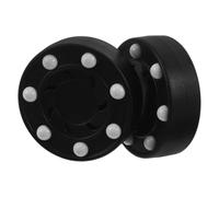GATHINESS 2 Pièces Rondelles de Hockey D'entraînement Noires, Équipement | ABS et Pvc, Usage en Roller Hockey Extérieur et Hockey Glace Intérieur, Contrôle, Passes,